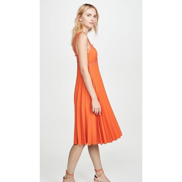 giambattista valli pleated wool midi dress IT38 color: Frame - Picture 2 of 12